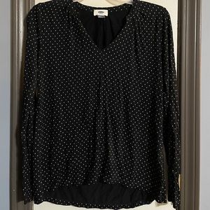 Black polka dot blouse - Size XS